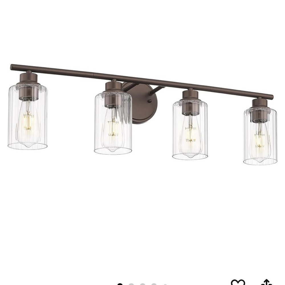 Bronze Four-Light Vanity Fixture for Bathroom